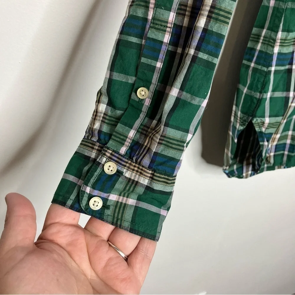 J. Crew plaid button‎ down shirt size 0P